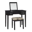 Riverbay Furniture Vanity Set Black with Bench
