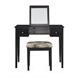 Riverbay Furniture Vanity Set Black with Bench