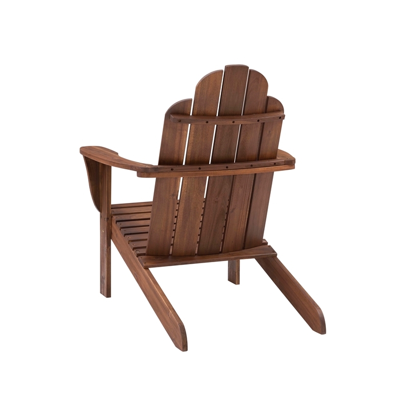 Riverbay Furniture Transitional Wood Outdoor Chair in Acorn Brown Stain