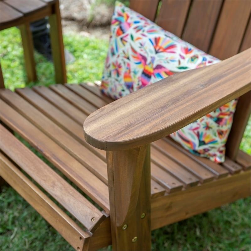 Riverbay Furniture Transitional Wood Outdoor Chair in Acorn Brown Stain