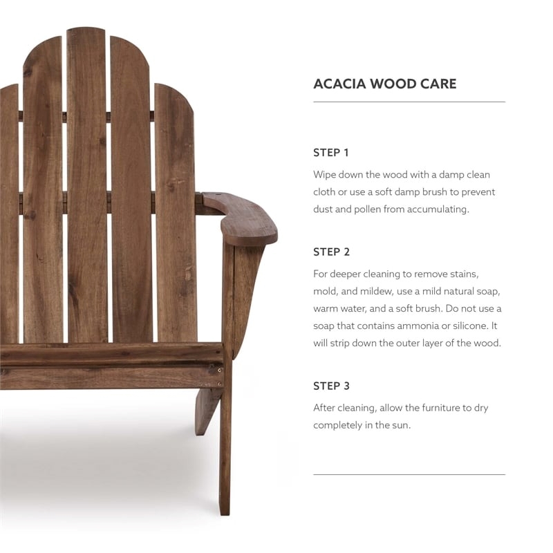 Riverbay Furniture Transitional Wood Outdoor Chair in Acorn Brown Stain