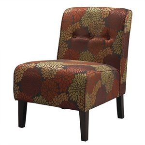 riverbay furniture harvest fabric tufted accent slipper chair