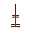 Riverbay Furniture 5-Piece Wood Folding Tray Table Set with Stand in Brown