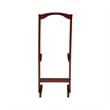 Riverbay Furniture 5-Piece Wood Folding Tray Table Set with Stand in Brown