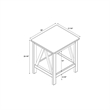 Riverbay Furniture Solid Ellotis Pine Wood End Table in Brown