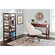 Riverbay Furniture 1-Drawer Transitional Wood Desk in Antique Tobacco