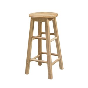 Riverbay Furniture 24&quot Counter Stool with Round Seat in Natural