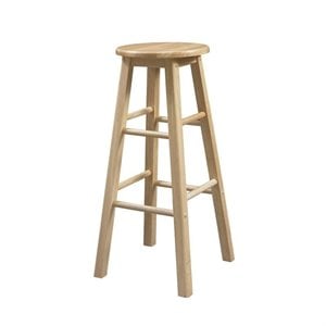 Riverbay Furniture 29&quot Bar Stool with Round Seat in Natural