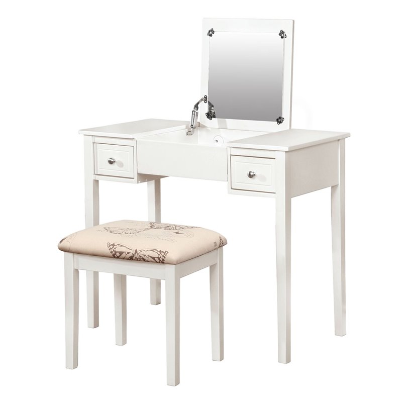 Riverbay Furniture Set with White Bench in White
