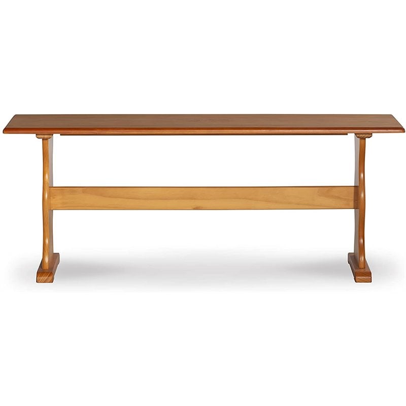 Riverbay Furniture Patio Corner Wood Nook Table Booth Bench Dining Set - Natural