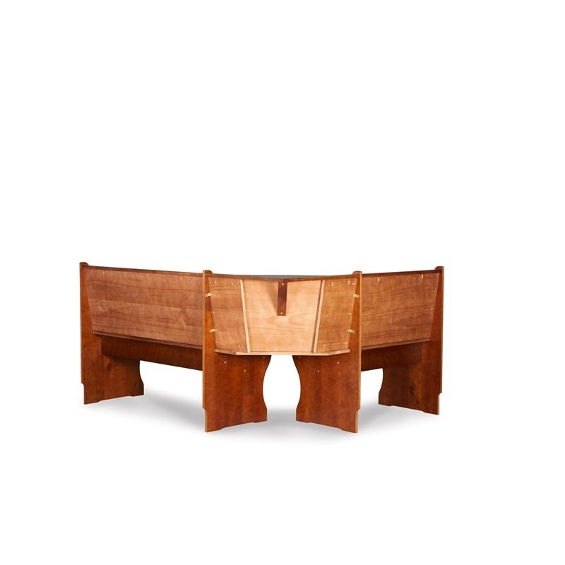 Riverbay Furniture Kitchen Dining Wood Nooker Corner Unit in Walnut