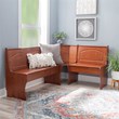 Riverbay Furniture Kitchen Dining Wood Nooker Corner Unit in Walnut