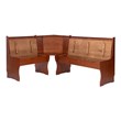 Riverbay Furniture Kitchen Dining Wood Nooker Corner Unit in Walnut