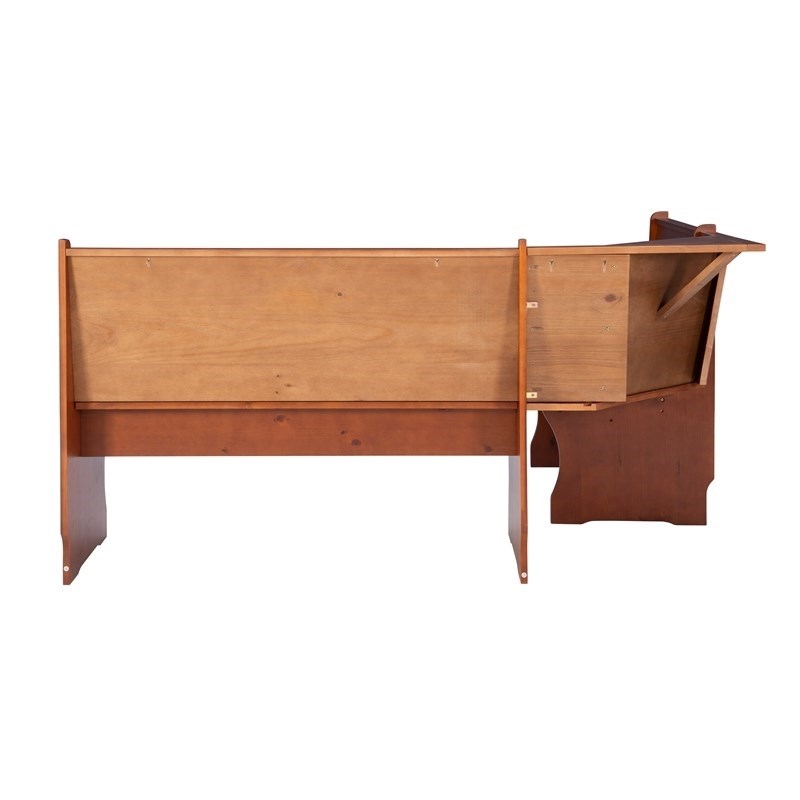 Riverbay Furniture Kitchen Dining Wood Nooker Corner Unit in Walnut
