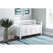 Riverbay Furniture Transitional Wood Storage Bench in White Finish