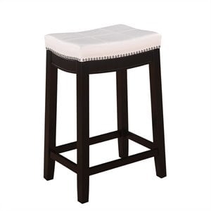 Riverbay Furniture 24&quot Transitional Wood Counter Stool in White