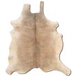 Riverbay Furniture Hand Crafted Cow Hide Rug in Light Brindle