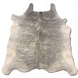Riverbay Furniture Hand Crafted Cow Hide Rug in Light Brindle