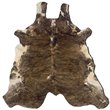 Riverbay Furniture Hand Crafted Cow Hide Rug in Medium Brindle