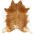 Riverbay Furniture Hand Crafted Cow Hide Rug in Medium Brindle