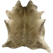 Riverbay Furniture Hand Crafted Cow Hide Rug in Medium Brindle