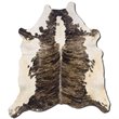 Riverbay Furniture Hand Crafted Cow Hide Rug in Medium Brindle