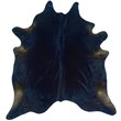 Riverbay Furniture Hand Crafted Cow Hide Rug in Dark Brindle