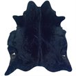 Riverbay Furniture Hand Crafted Cow Hide Rug in Dark Brindle