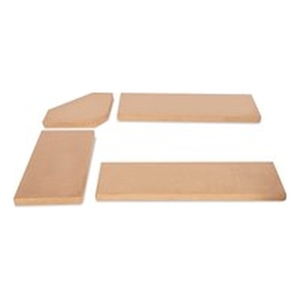 Riverbay Furniture 4-Piece Transitional Fabric Cushion Set in Beige