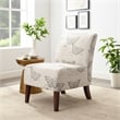 Riverbay Furniture 17.5'' Contemporary Fabric Animal Print Slipper Chair in Gray