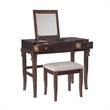 Riverbay Furniture Vanity Set in Walnut (2 Pieces)