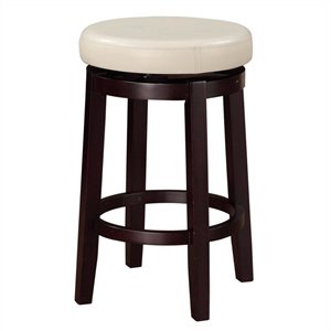 Riverbay Furniture 24&quot Swivel Counter Stool in Rice
