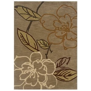 Riverbay Furniture 5' x 7' Hand Tufted Rug in Beige