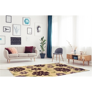 Riverbay Furniture 8' x 10' Hand Tufted Rug in Cream and Purple