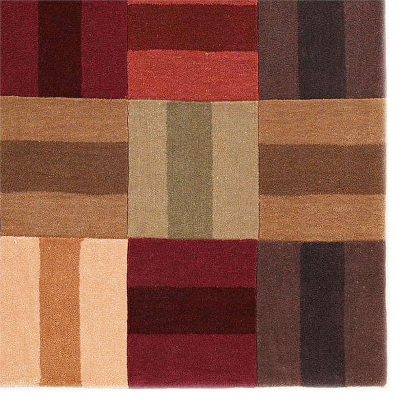 Riverbay Furniture 8' x 10' Hand Tufted Rug in Burgundy and Beige