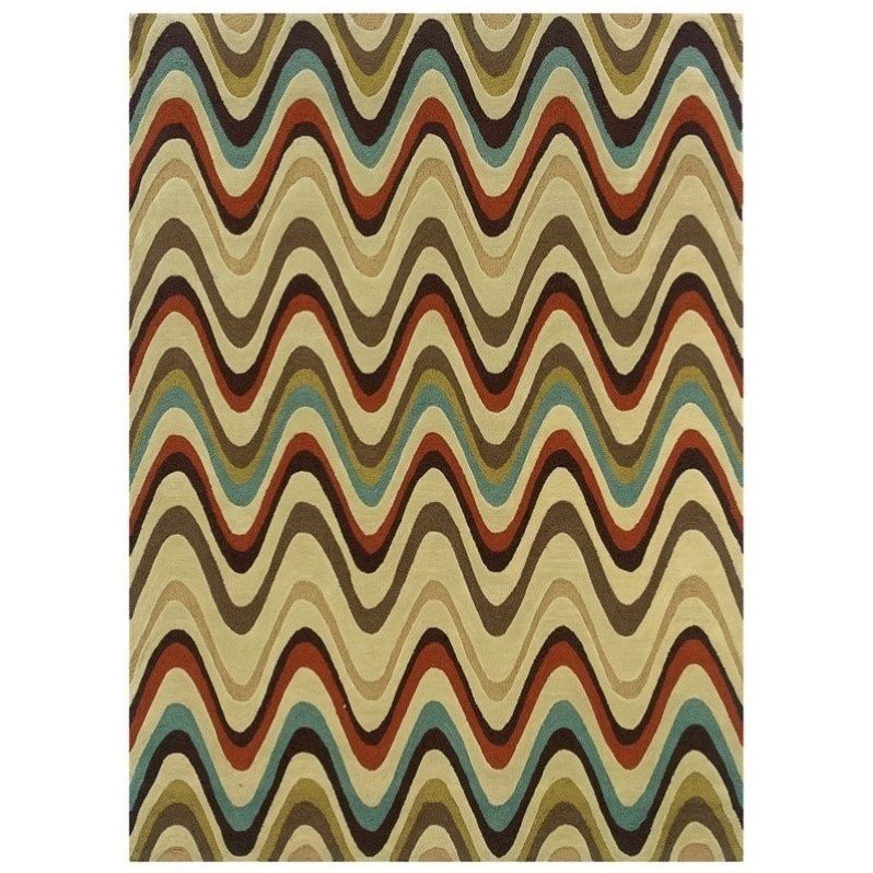 Riverbay Furniture 5' x 7' Hand Tufted Rug in Sand
