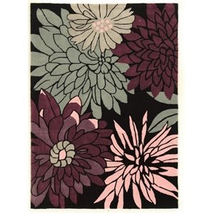 Riverbay Furniture 5' x 7' Hand Tufted Rug in Black