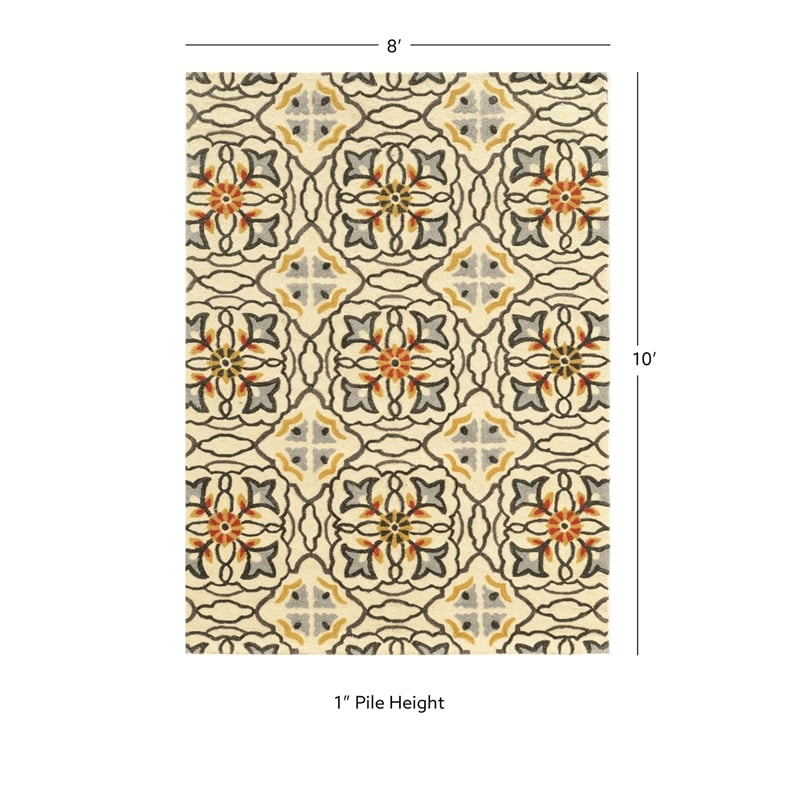 Riverbay Furniture 8' x 10' Hand Tufted Rug in Ivory