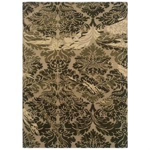 Riverbay Furniture 5' x 7' Hand Tufted Wool Rug in Olive and Taupe