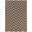 Riverbay Furniture 5' x 8' Hand Woven Chevron Wool Rug in Brown