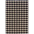 Riverbay Furniture 5' x 8' Hand Woven Houndstooth Wool Rug in Gray