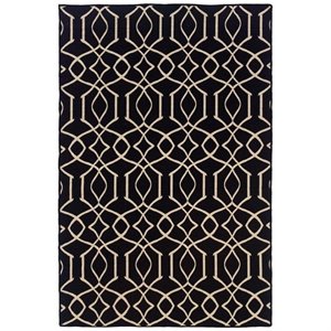 riverbay furniture 5' x 8' hand woven irongate wool rug