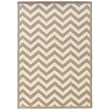 Riverbay Furniture 5' x 7' Hand Hooked Chevron Wool Rug in Gray