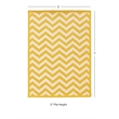 Riverbay Furniture 5' x 7' Hand Hooked Chevron Wool Rug in Yellow