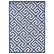 Riverbay Furniture 8' x 10' Hand Hooked Key Wool Rug in Navy