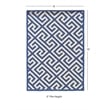 Riverbay Furniture 8' x 10' Hand Hooked Key Wool Rug in Navy