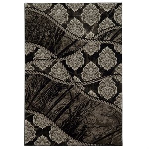 Riverbay Furniture 5' x 7'6&quot Rug in Black and Brown