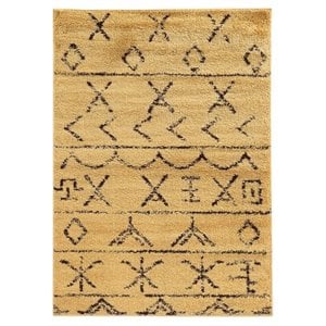 Riverbay Furniture 5' x 7' Shag Rug in Camel