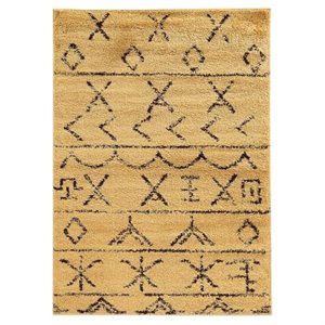 Riverbay Furniture 8' x 10' Shag Rug in Camel