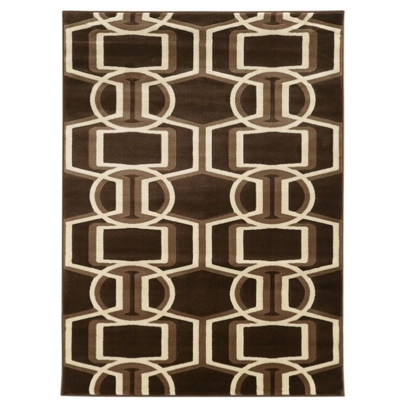 Riverbay Furniture 8' x 10' Bridle Rug in Chocolate and Beige